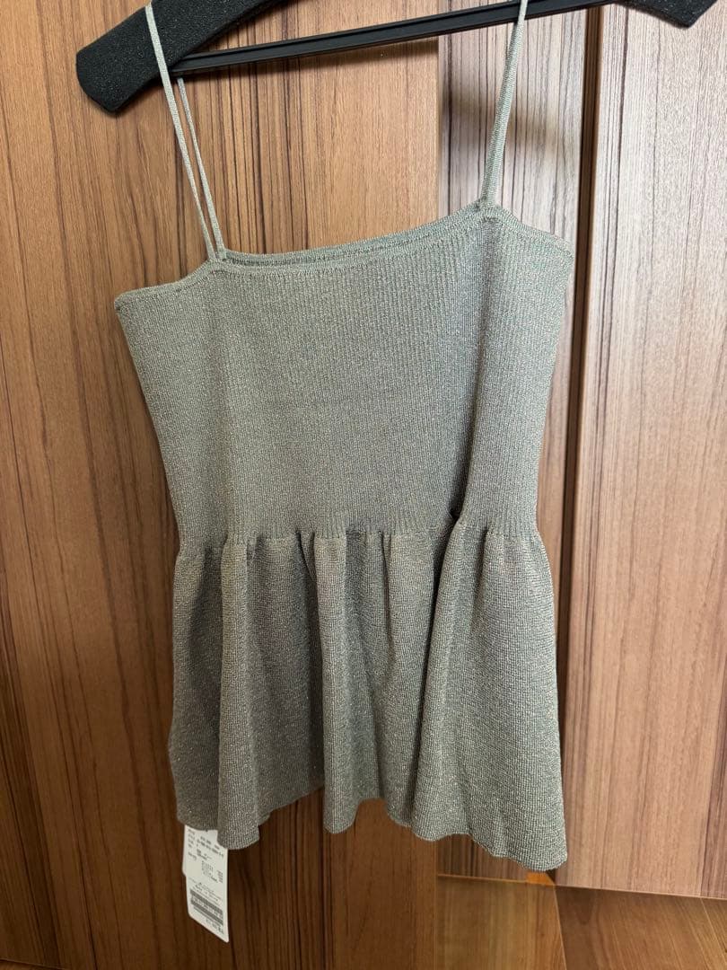 【新品】SLOBE IENAファンタジアパールラメニットビスチェ