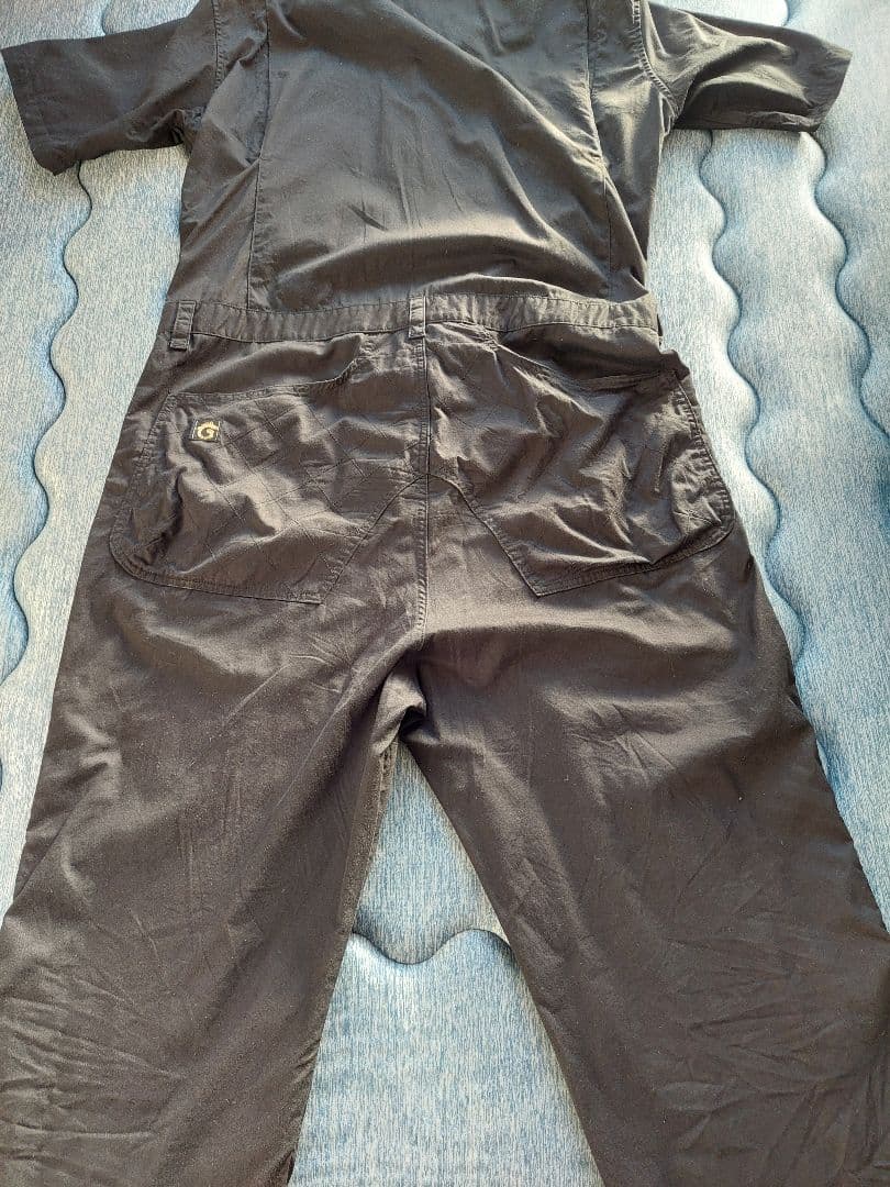 GVLS 黒 半袖オーバーオール