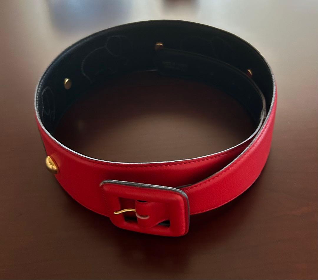 GIVENCHY ジバンシー　ベルト　ヴィンテージ　赤　ゾウ　フランス製　希少