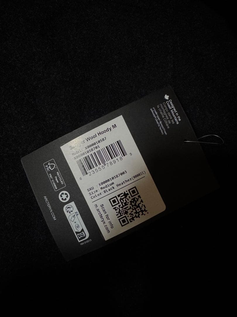 アークテリクス Sawyer Hoody Men's / M / Black