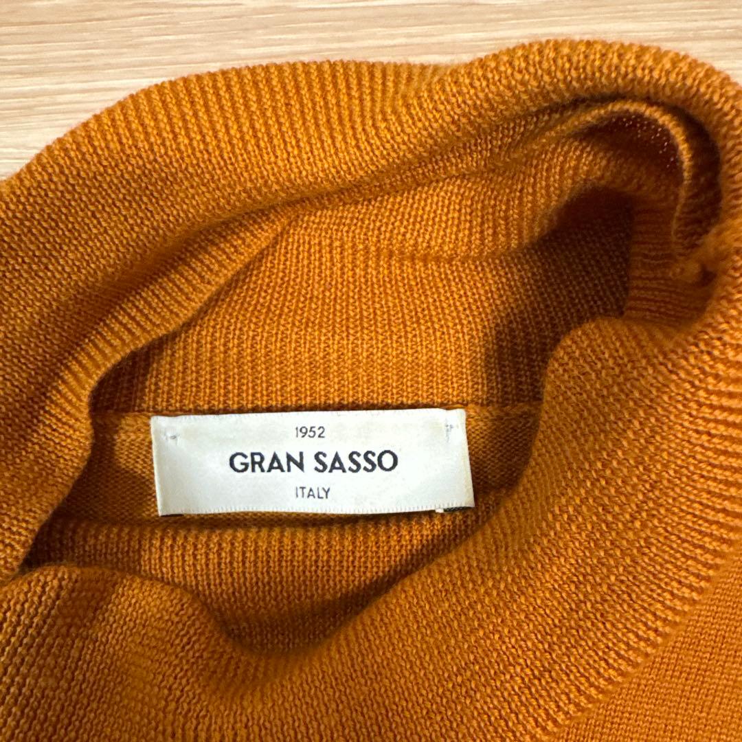 GRAN SASSO ハイゲージウールニットセーター オレンジ　2025年モデル