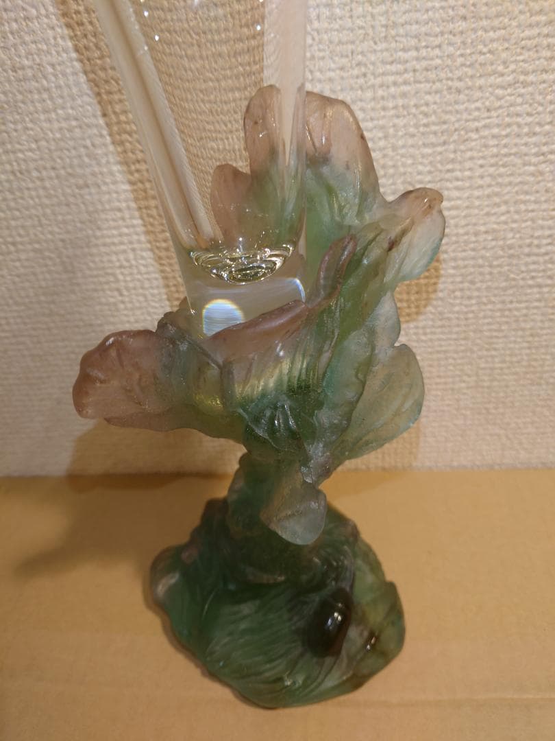 Daum France　ドームフランス　クリスタル　ガラス　昆虫　フラワー　花瓶