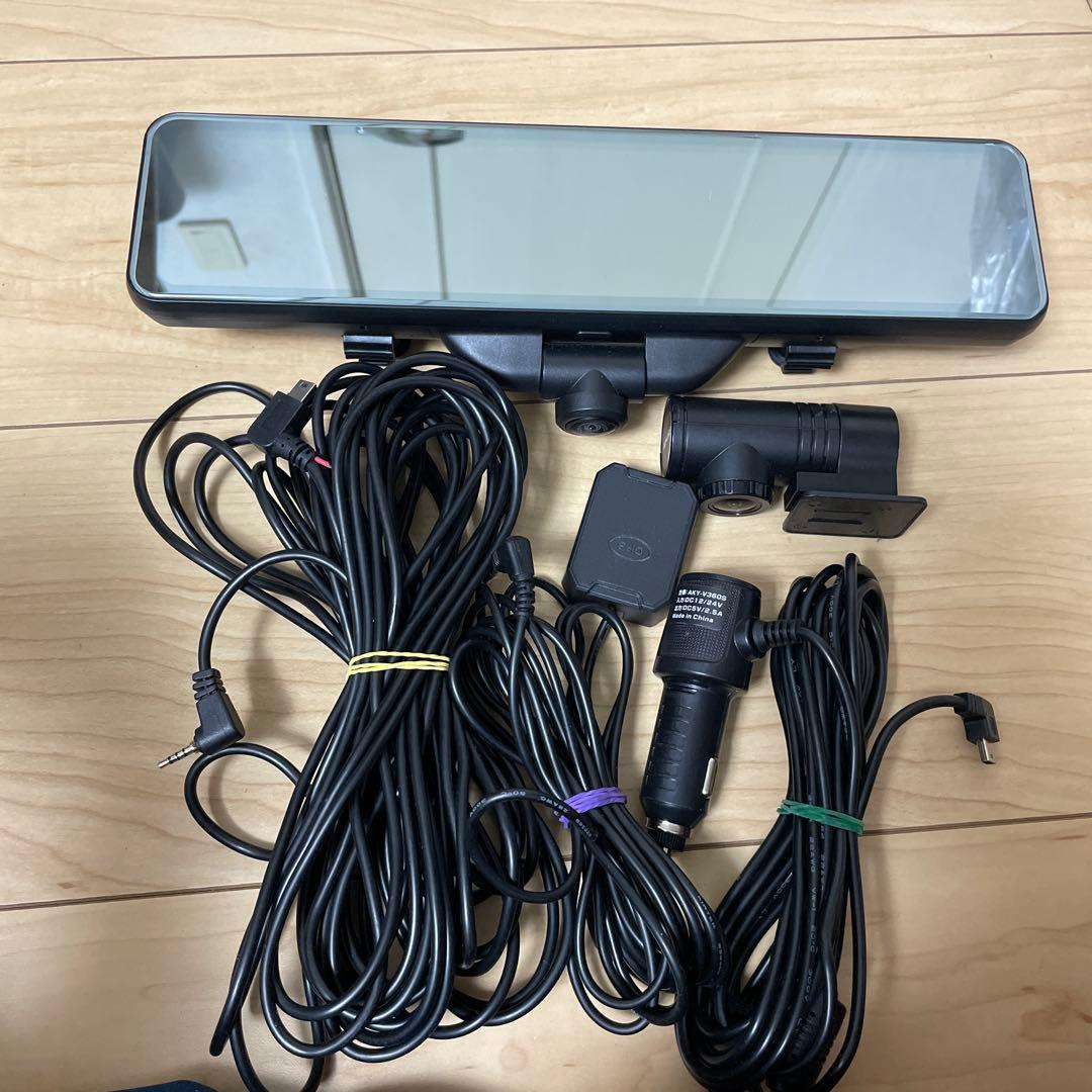 AKEEYO　AKY-V360S ルームミラー型ドラレコ 360°カメラ GPS
