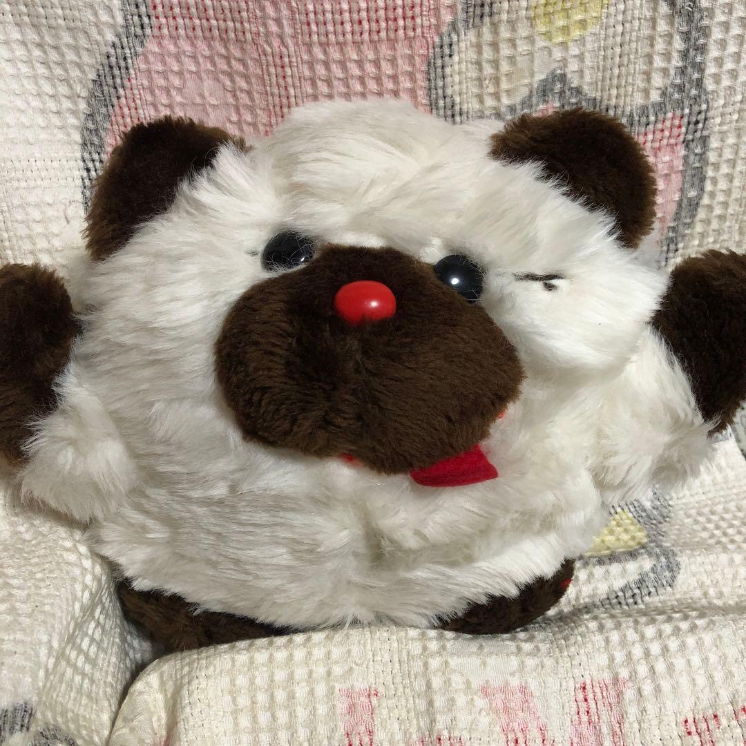 昭和レトロ　ヴィンテージ プチ.アムール　バンダイ　犬　ぬいぐるみ　中古品