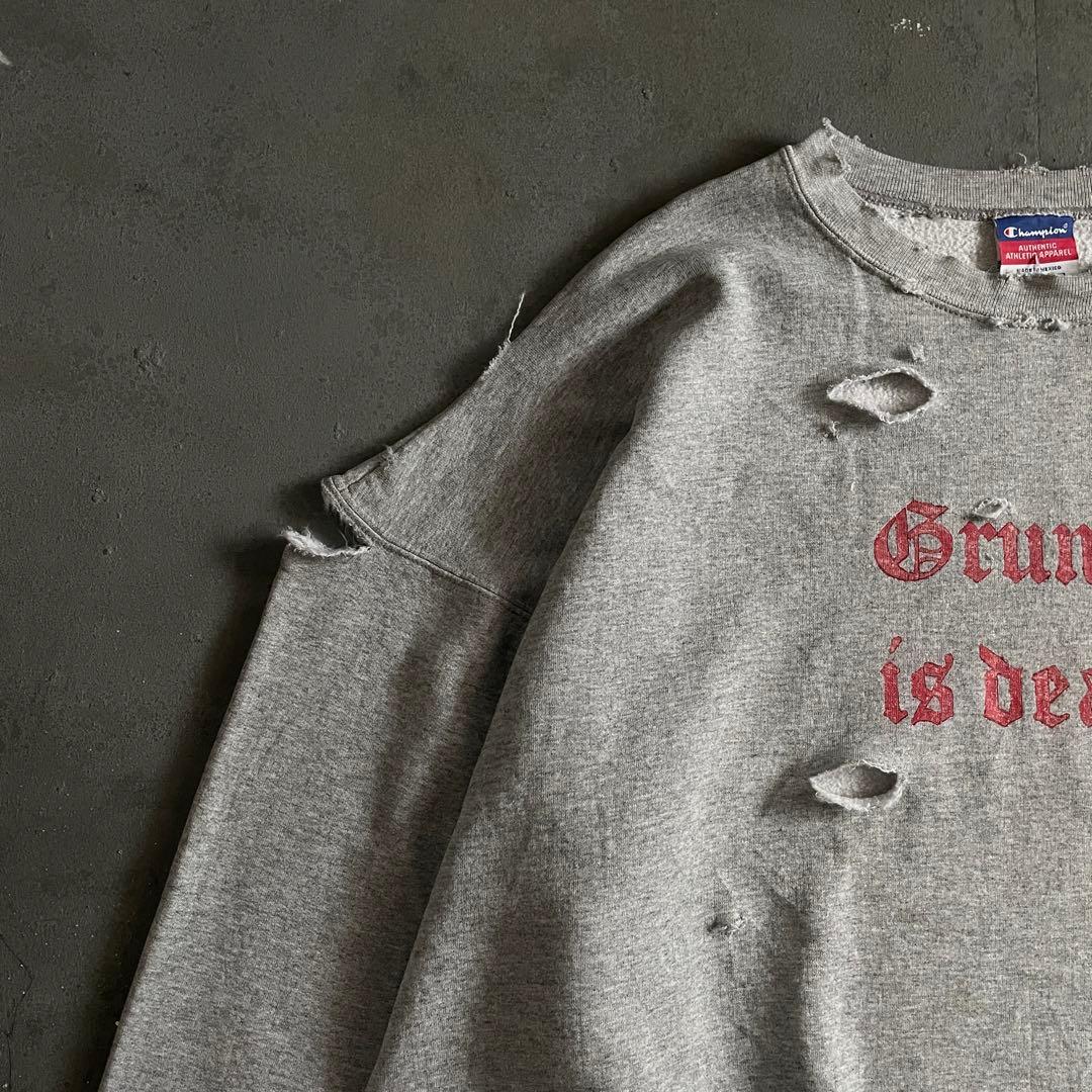 grunge is dead“ペイント“杢”XXL“boro sweat