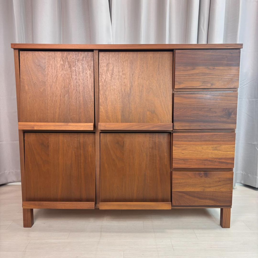 美品 高野木工 LECCE 105マガジンレコードラック ウォルナット