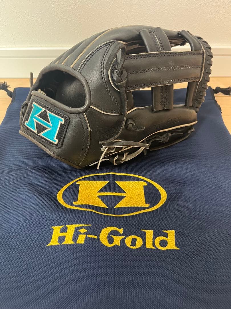 未使用　ハイゴールド　硬式内野手用グローブ　訳あり品
