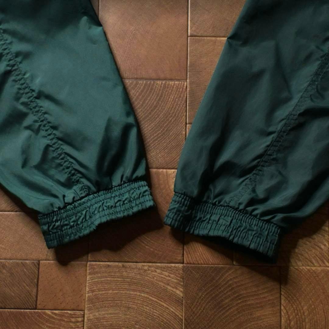 か*ん様 90s 万国旗タグ　アディダス　ナイロンジャケット　グリーン　刺繍ロゴ