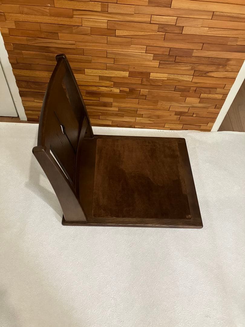 カリモク　座椅子　木製座卓 2脚セット ダークブラウン