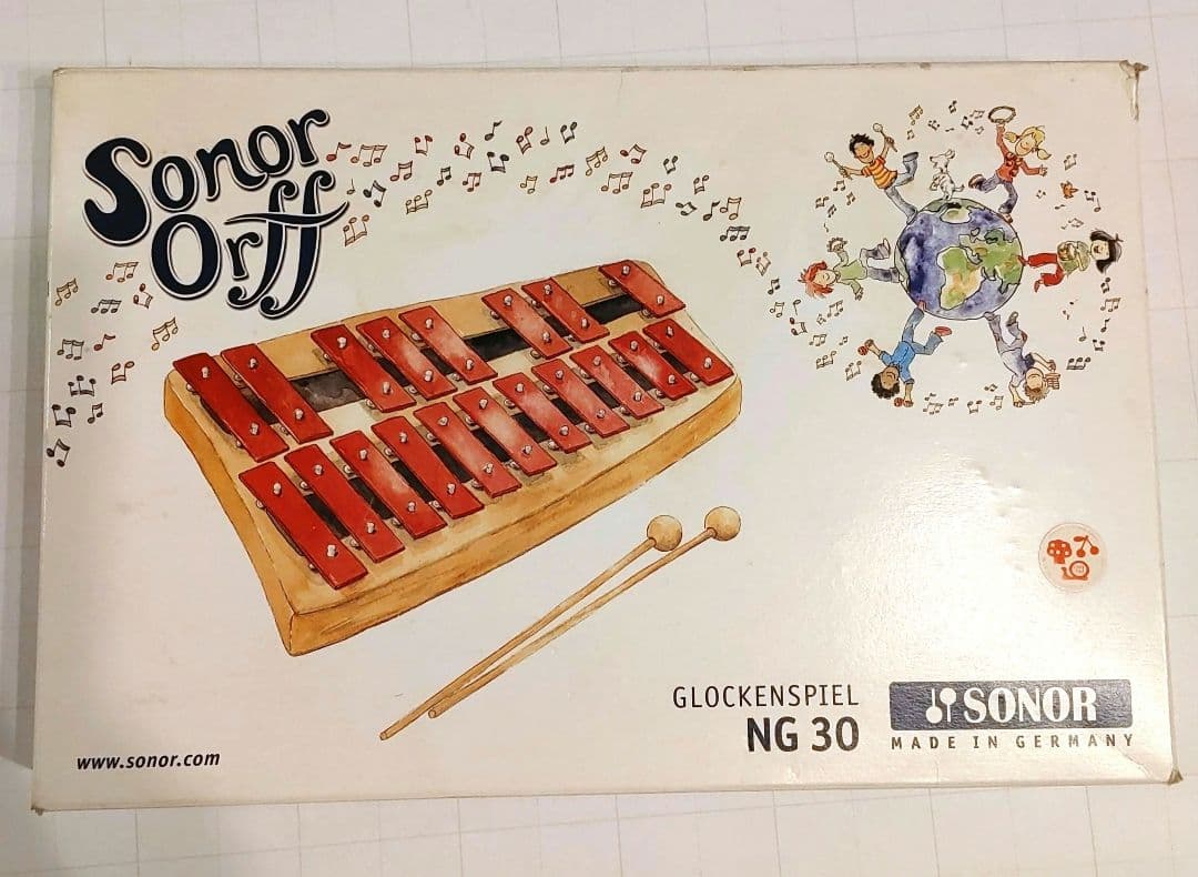 SONORゾノア社グロッケンシュピールNG-30 19音 楽器知育玩具 鉄琴2段