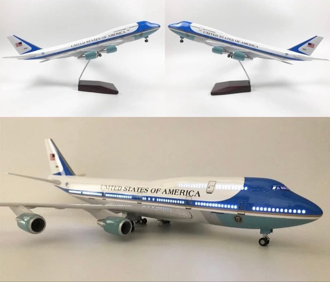 46cm ボーイング747 大統領専用機 エアフォースワン 模型 1：160