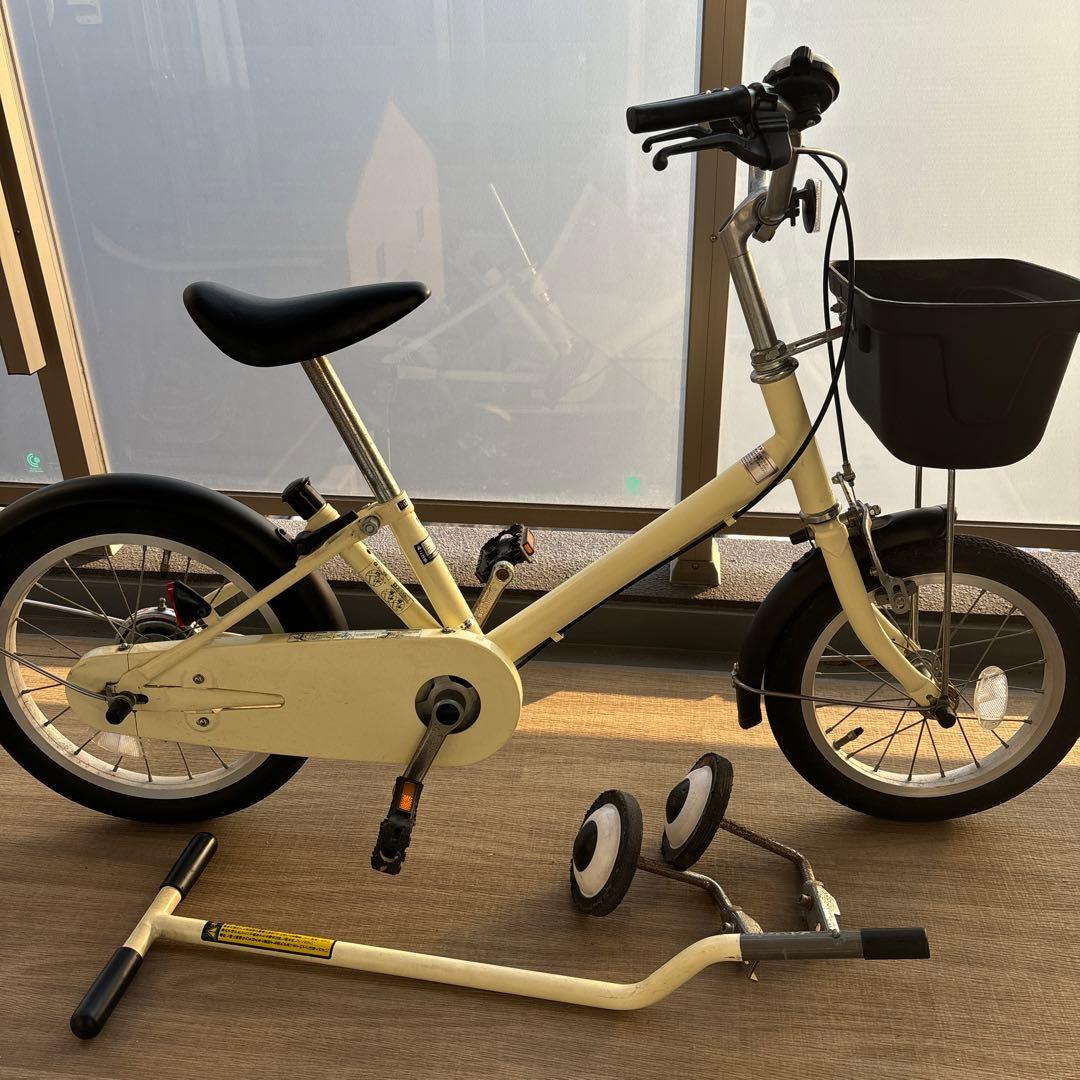 無印良品　キッズ自転車　16インチ　アイボリー