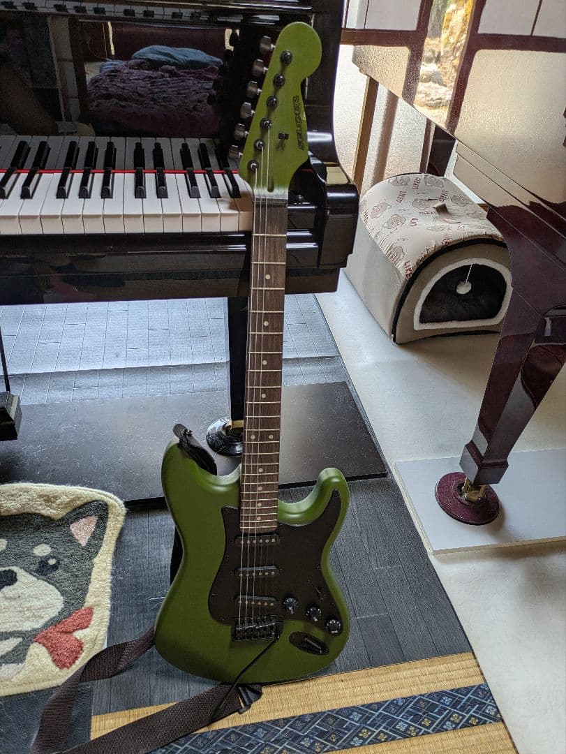 SELDER エレキギター オリーブグリーン