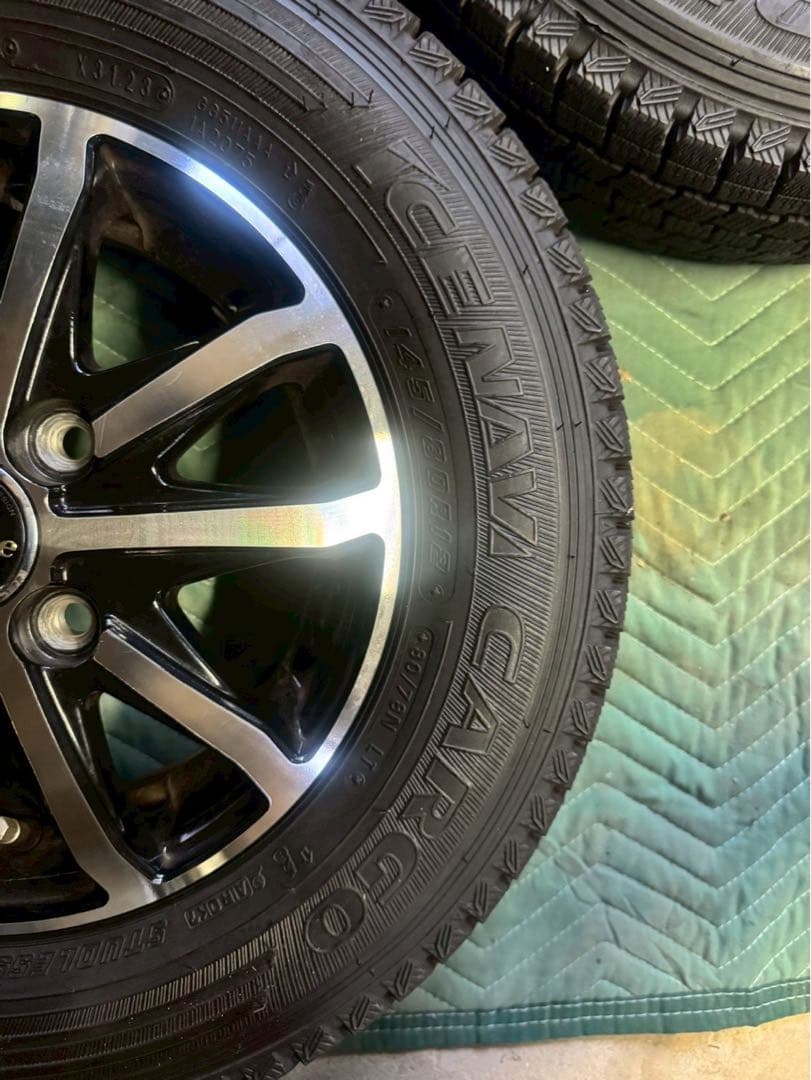 軽バン 軽トラ スタッドレス 145/80R12 2023年製 ホイールセット