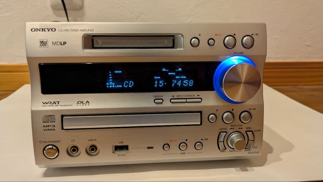 【美品】ONKYO FR-N7NX CD/MDコンポ スピーカー付