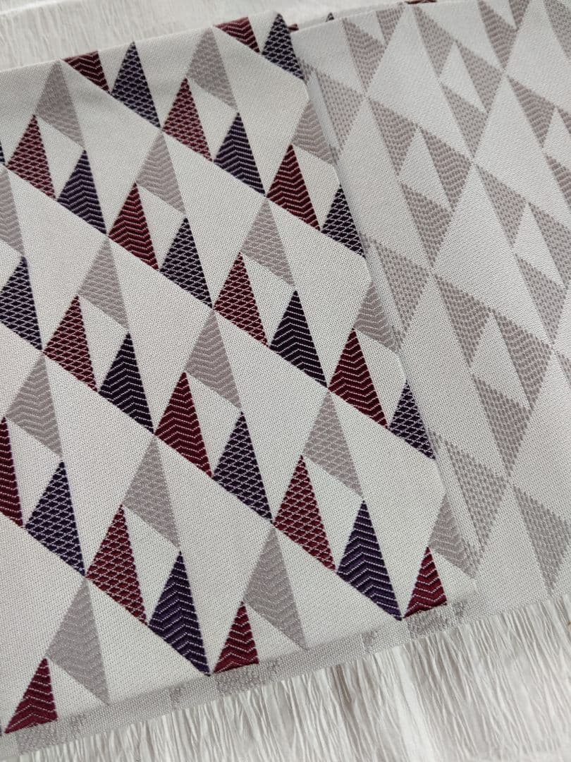 撫松庵 正絹半幅帯 長尺