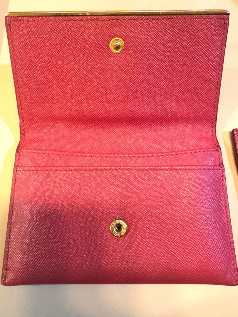 PRADA銀座店購入ピンク名刺カード入れセット