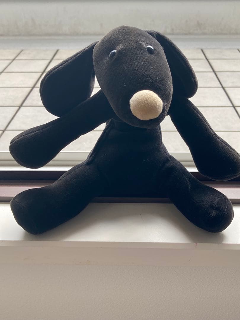 Rykiel 黒い犬のぬいぐるみ