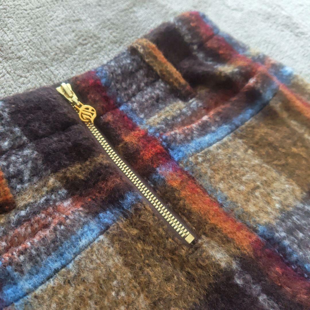 【未使用】ダンスウィズドラゴン　チェック柄ウール混紡スカート