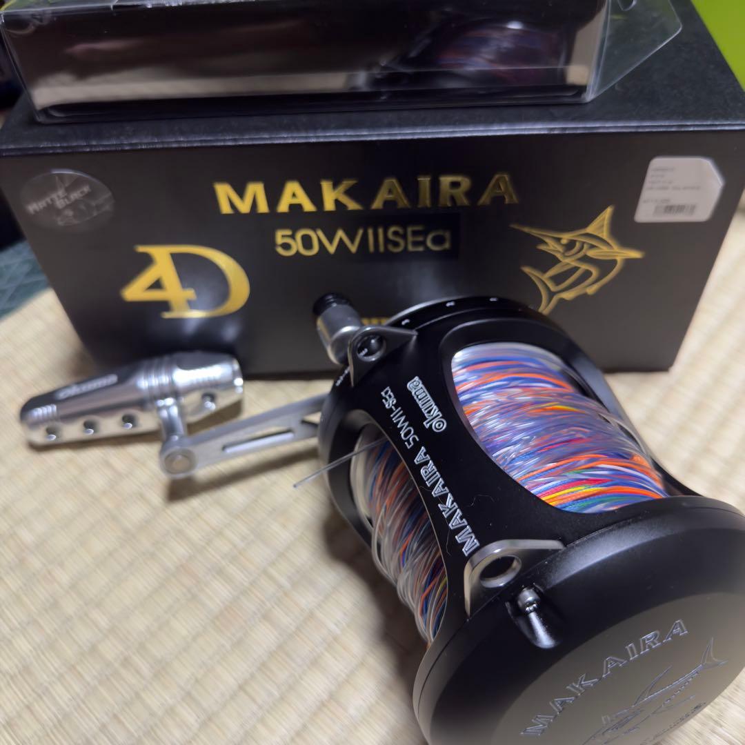 オクマ マカイラ リール MK-50WII Sea パワーハンドル付き
