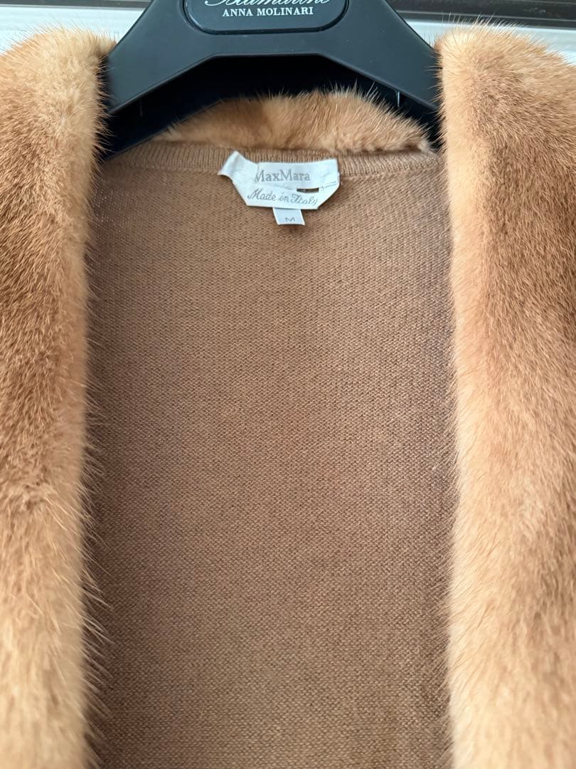 MaxMara MINKファーベージュ カーディガン