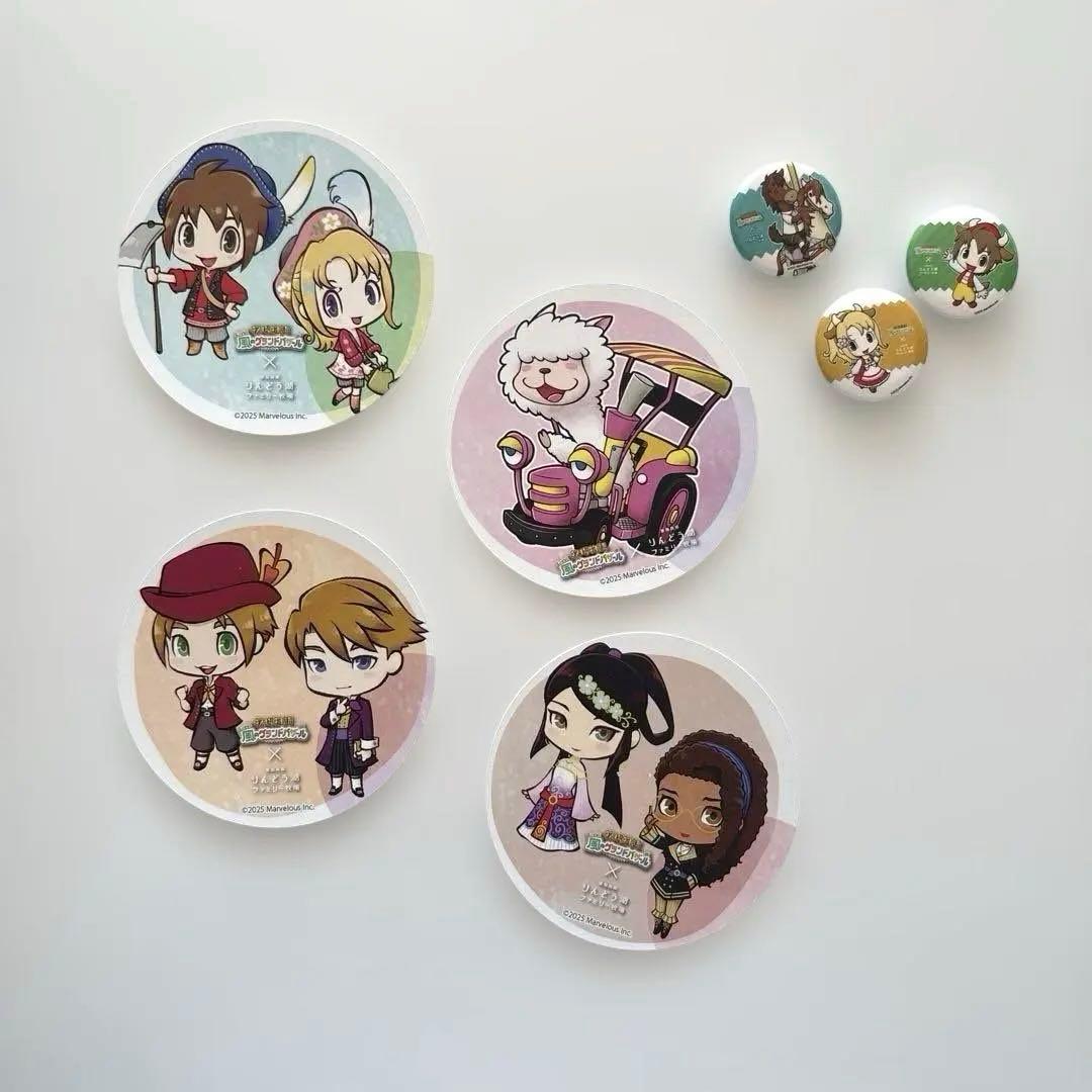 【非売品】牧場物語 りんどう湖コラボ コースター 缶バッジ