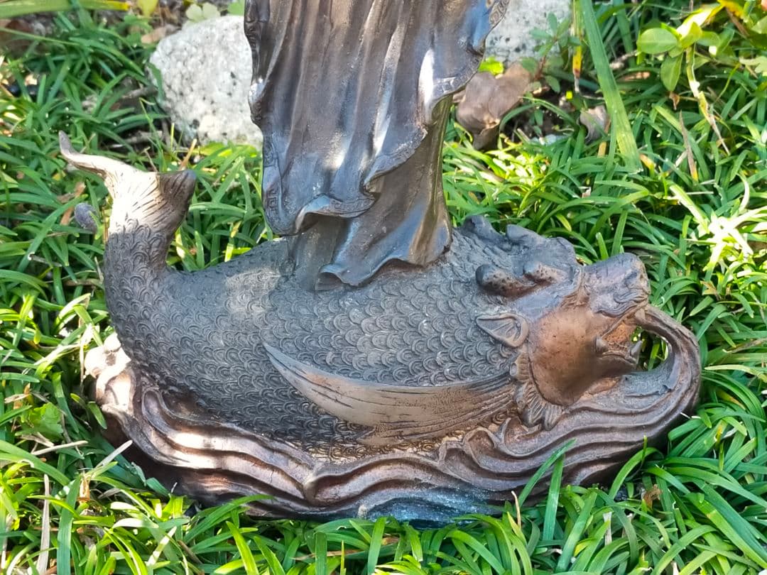 ♥仏像　銅製　観音像　330ｍｍ　観音様　骨董品　観音菩薩