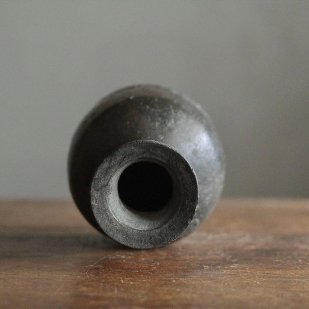 能野焼 薩摩苗代川焼 仏花器 古美術 古道具 アンティーク 花入 徳利 古薩摩