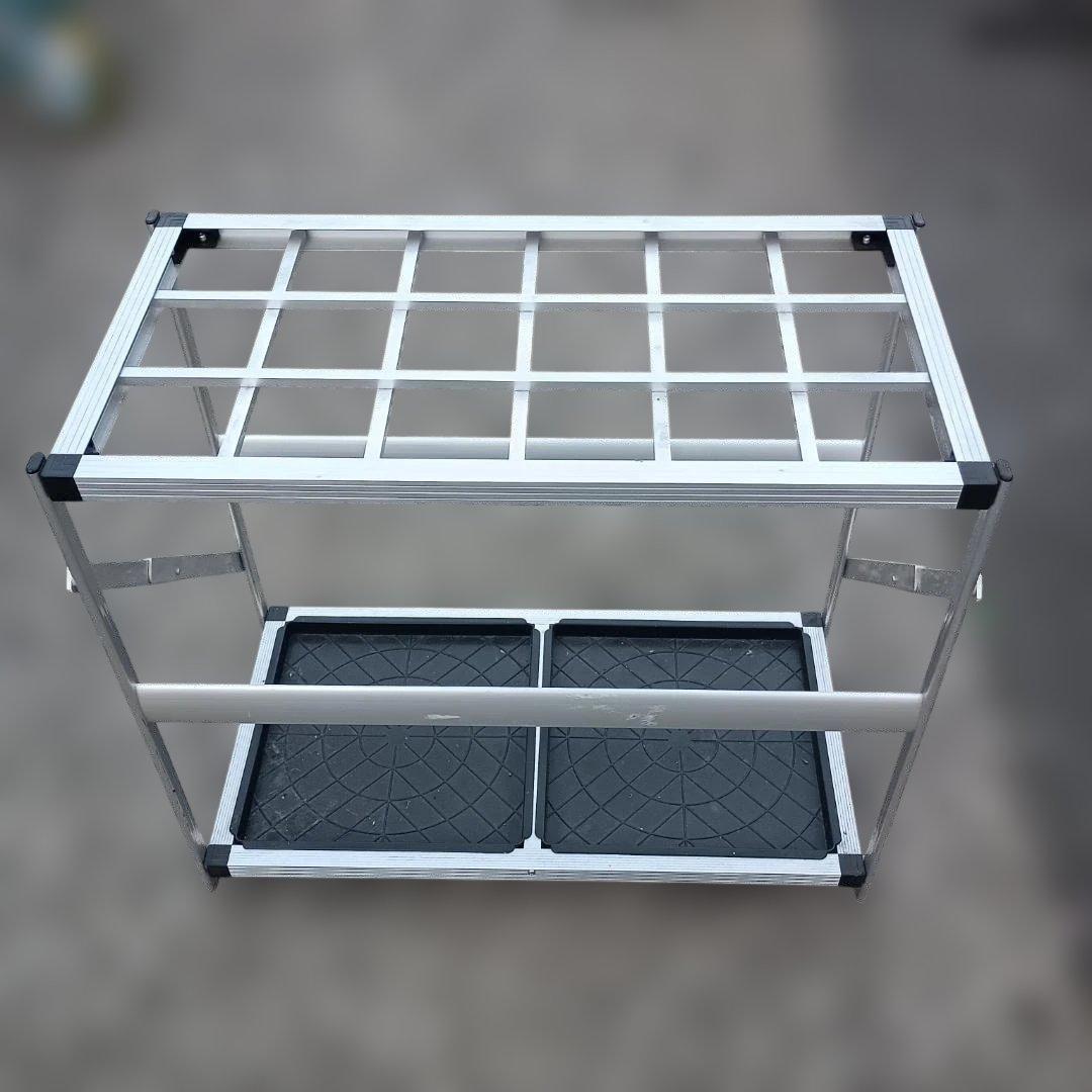 ７０１８）業務用アルミフレーム傘立て　１８本用　事務所　店舗