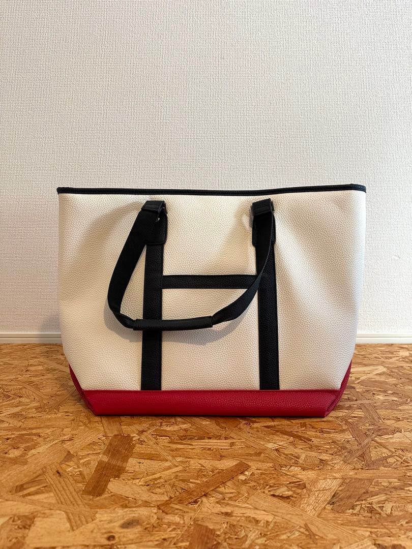 【  GOLF】トートバッグ ホワイト/レッド