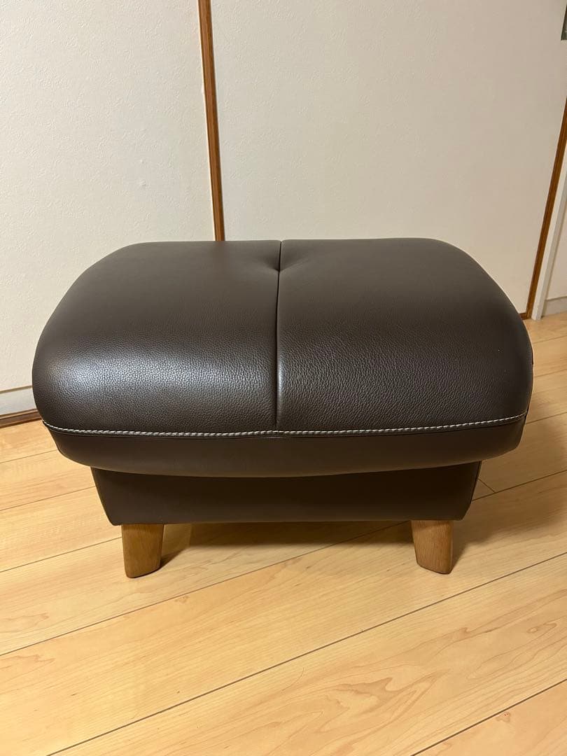 カリモク　オットマン 本革♪美品！