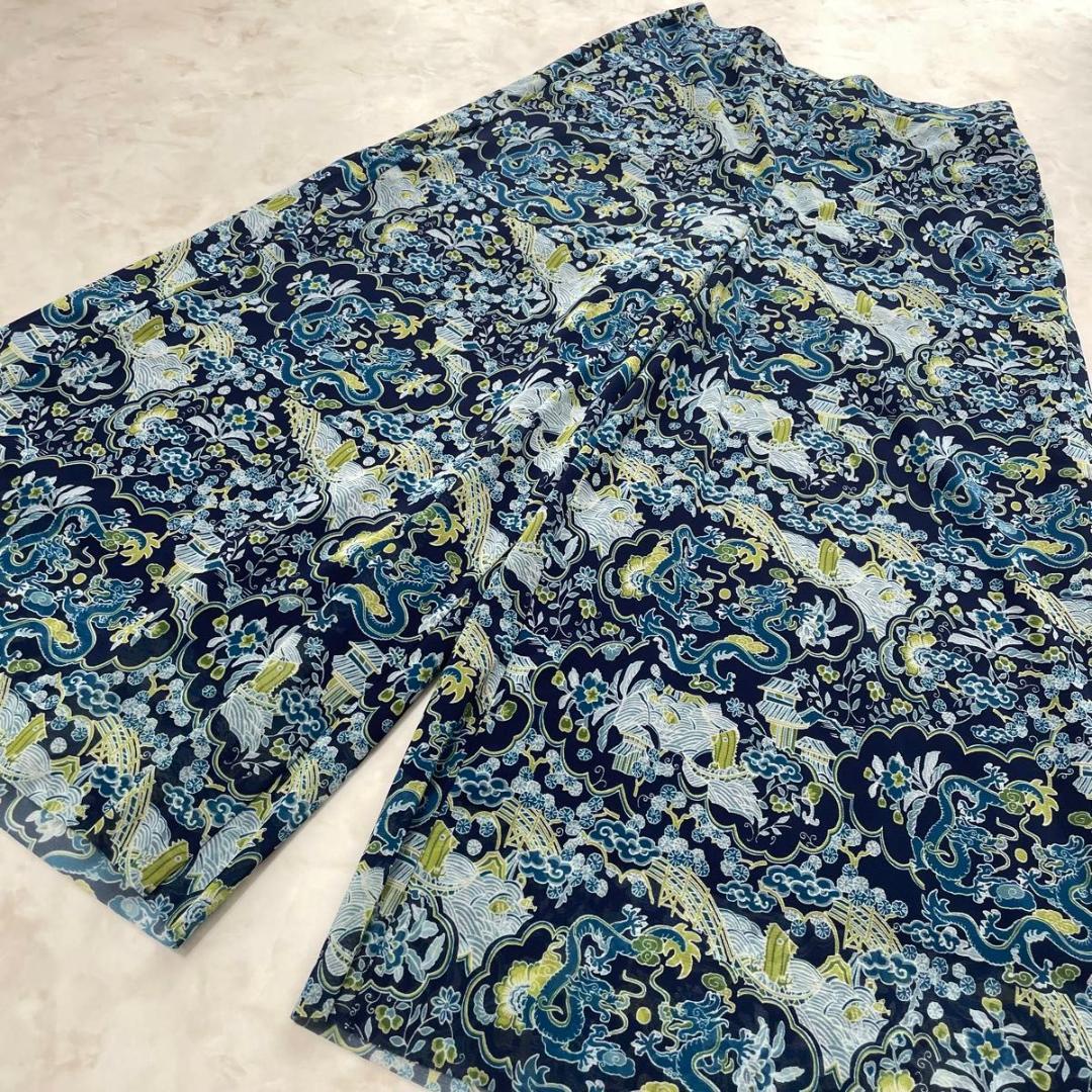 ヴィヴィアンタム パワーネット　ワイドパンツ ドラゴン柄 龍 Lサイズ 40