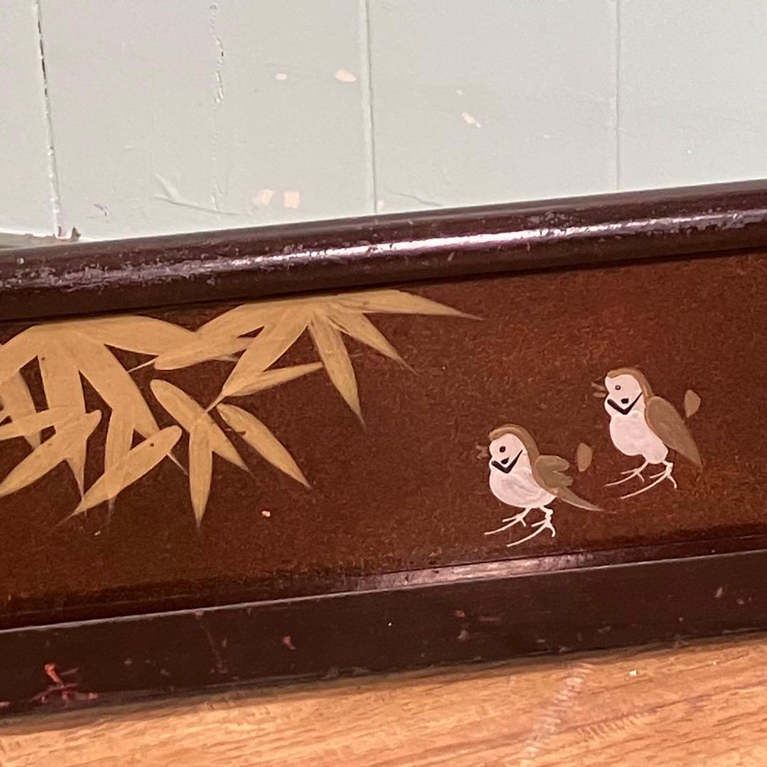 【昭和レトロ】衣桁　衣紋掛け　着物掛け　スズメ模様