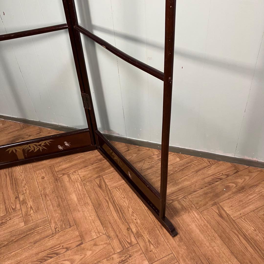 【昭和レトロ】衣桁　衣紋掛け　着物掛け　スズメ模様