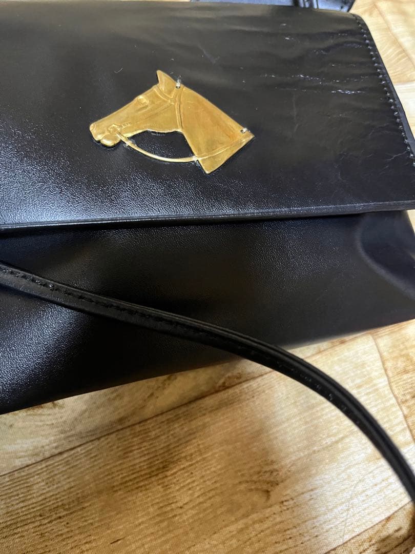 正規ブルックリンear総レザーL43cm2way美品＋BOX型斜め 両チャーム付