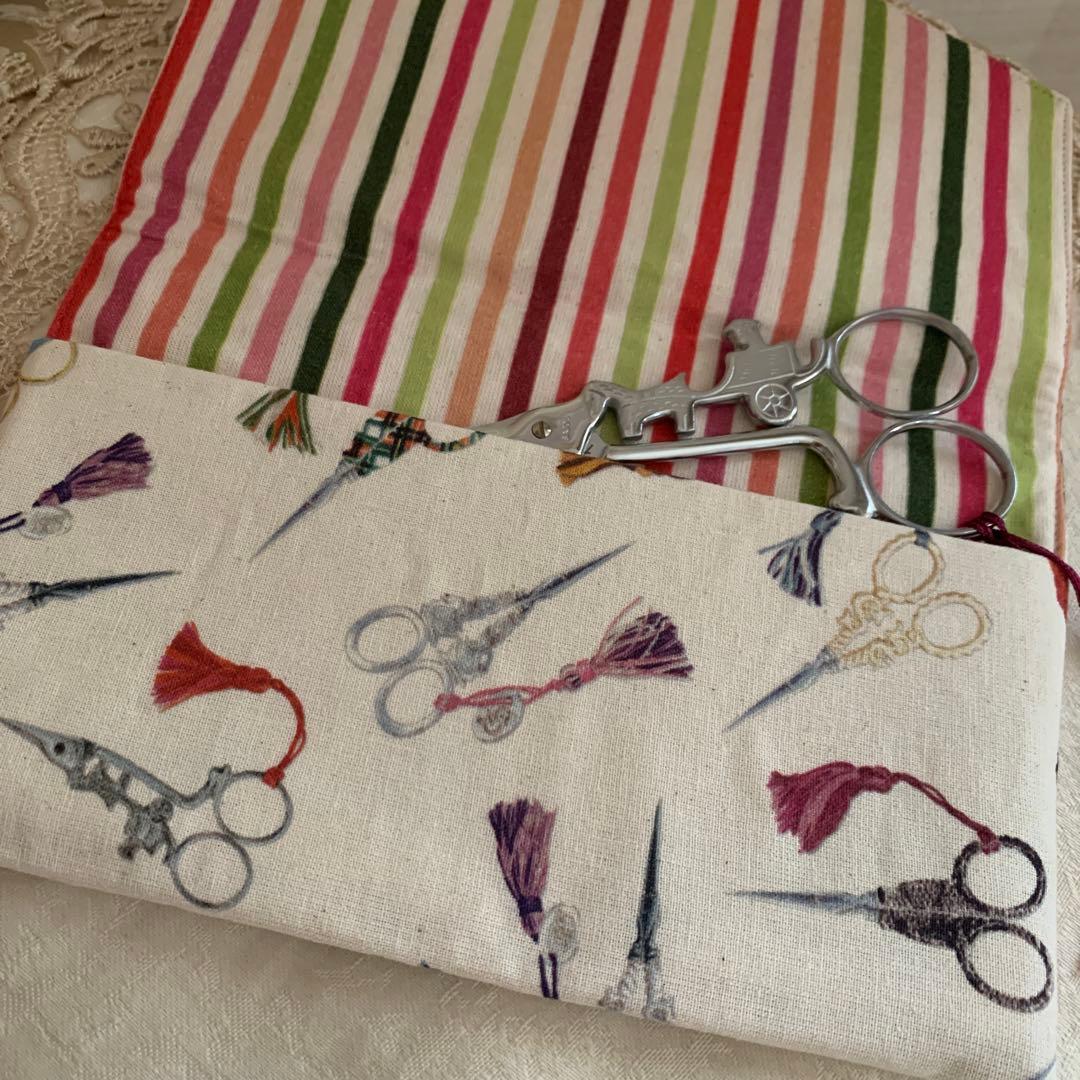 【レア】幻のはさみ★フランス手芸ブランドSAJOUの荷馬車の鋏とポーチ