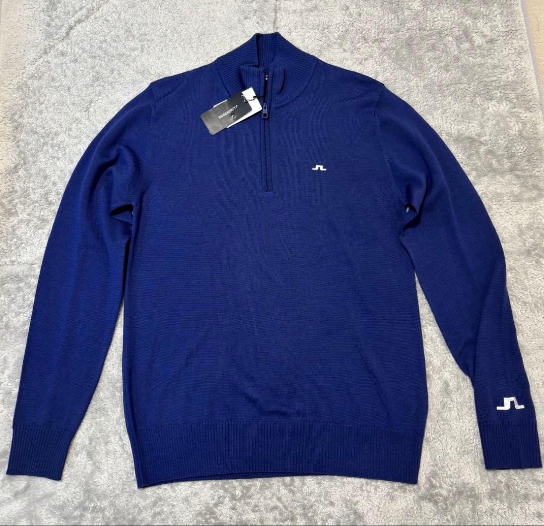 ★新品 J.LINDEBERG ゴルフセーター モックネック ハーフジップアップ