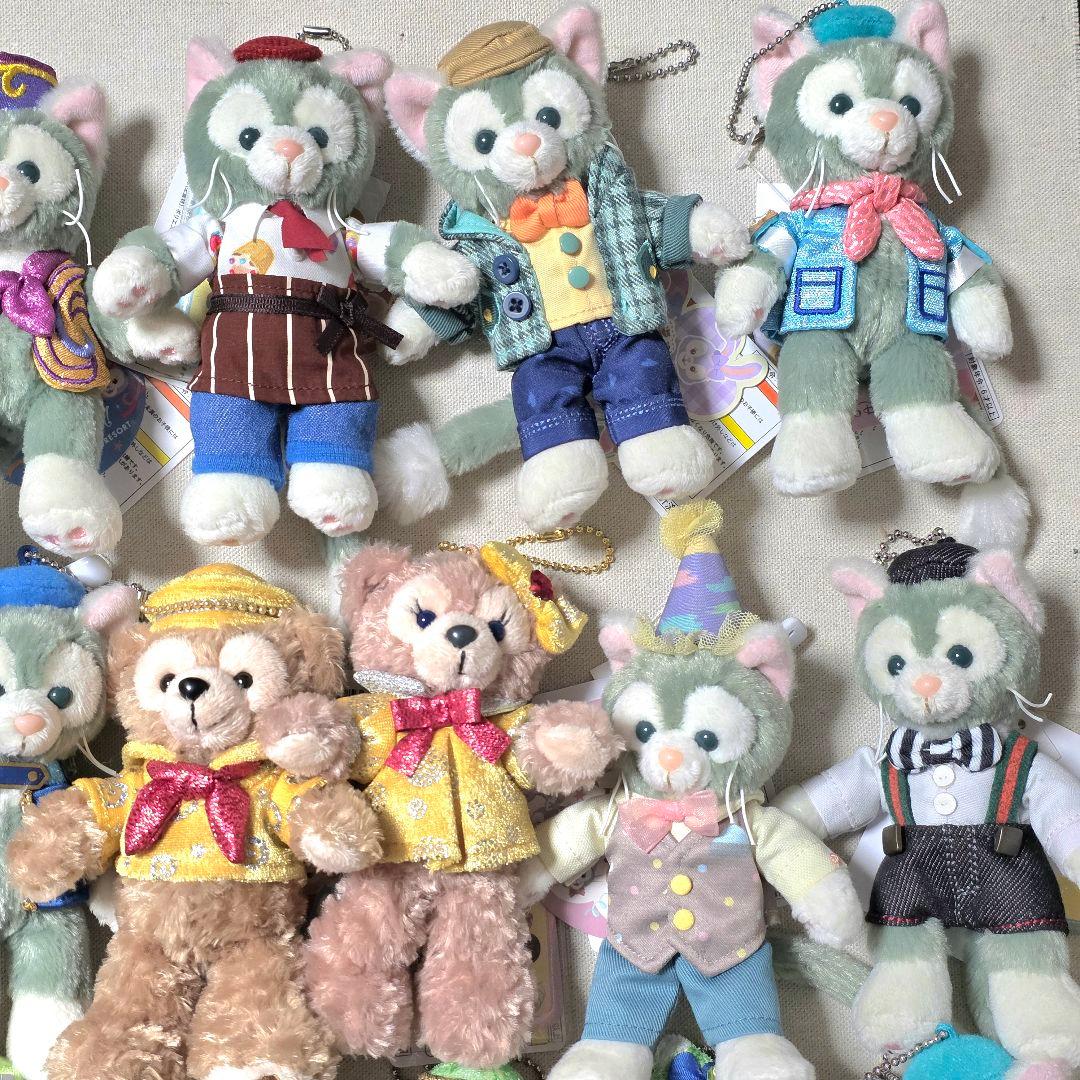 ダッフィー シェリーメイ ジェラトーニ ぬいぐるみバッジ まとめ売り 20体