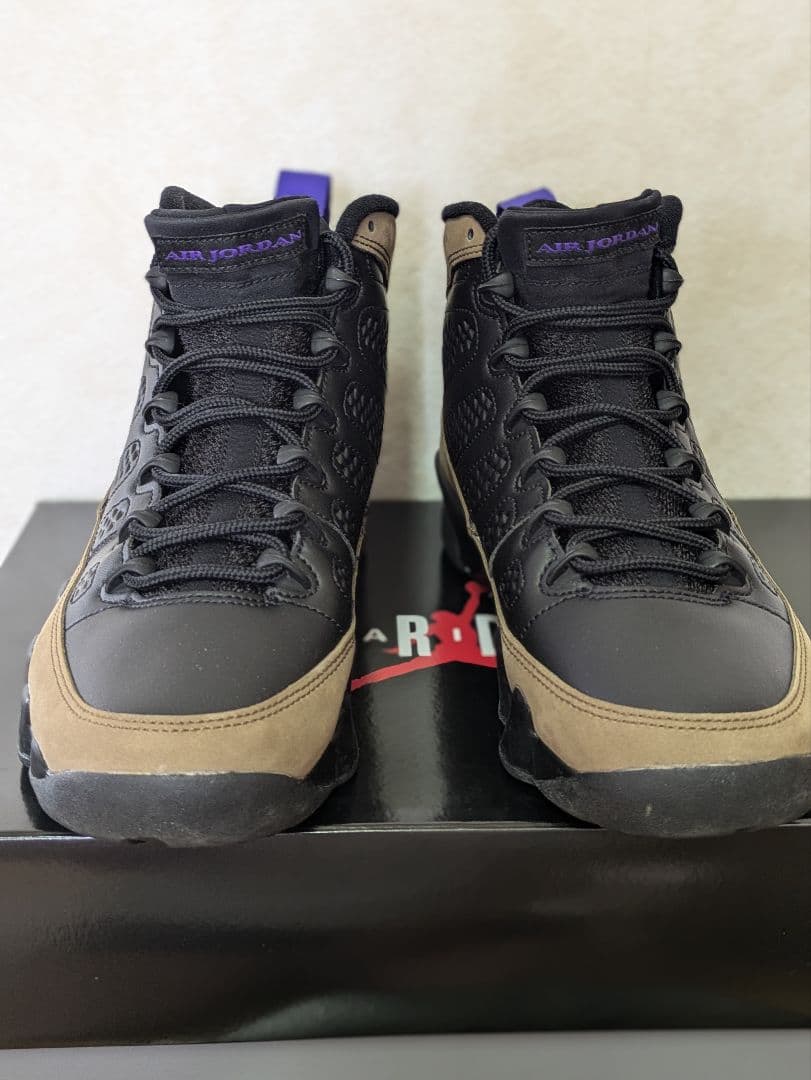 Air Jordan 9 ブラック/ブラウン/パープル オリーブ