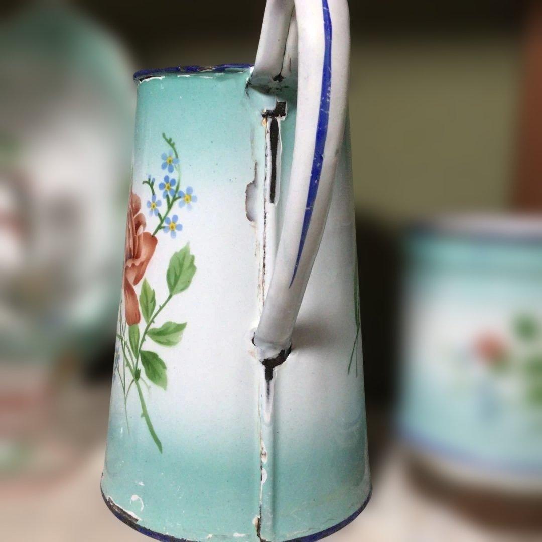 アンティークホーローポット　JAPY