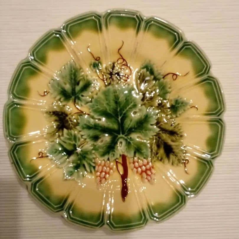 フランス ヴァルボティーヌ皿 葡萄文様