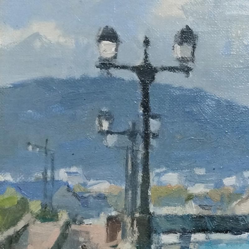 ☆田中 進☆「おたる運河」油絵　F3号　◇財界さっぽろ等表紙絵◇