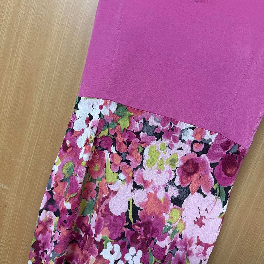 春⭐︎アルゼンチンタンゴドレス　ハンドメイド　ピンク 花柄 フレアスカート ドレス