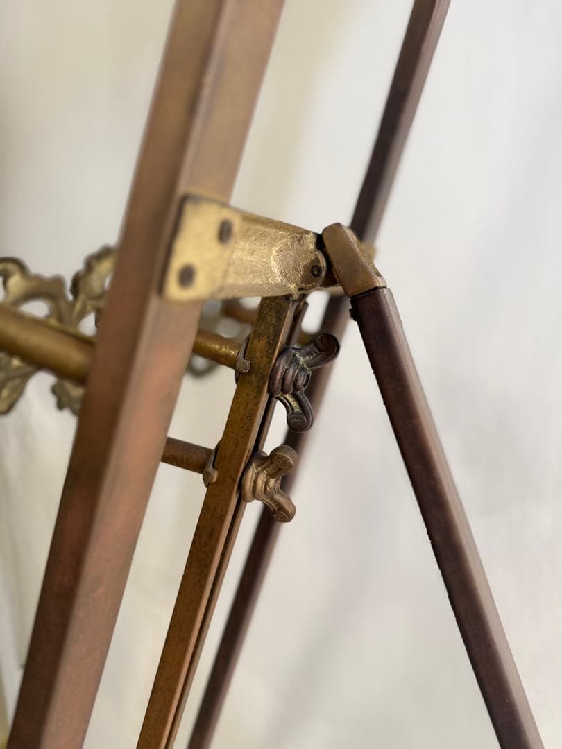 W 真鍮製 アンティーク調 大型イーゼル クラシック エレガント 高さ120㎝