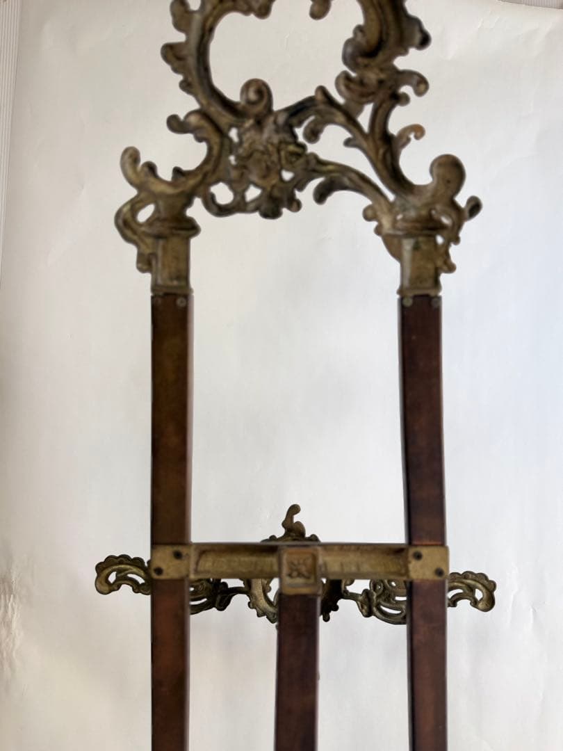 W 真鍮製 アンティーク調 大型イーゼル クラシック エレガント 高さ120㎝