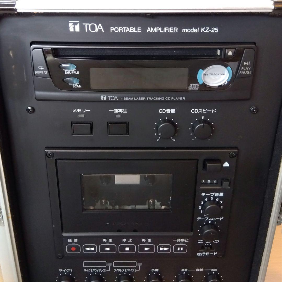 [そう]TOA KZ-25 PAアンプ ポータブルアンプワイヤレスマイク付