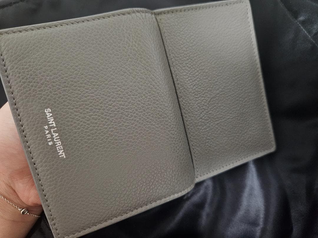 SAINT LAURENT グレー 名刺入れ