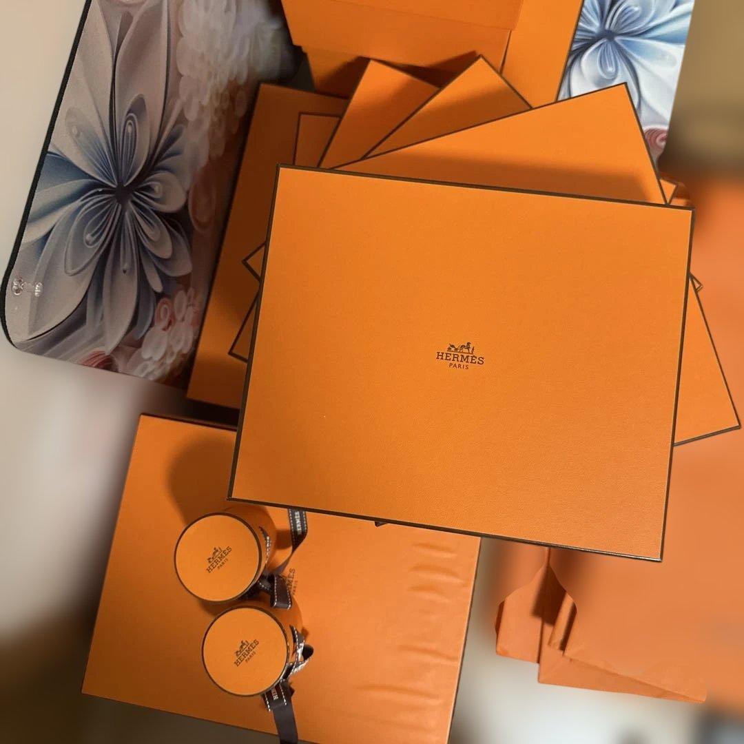 HERMES オレンジボックス　空箱　ショップ袋　おまとめ35点　ピコタンPM