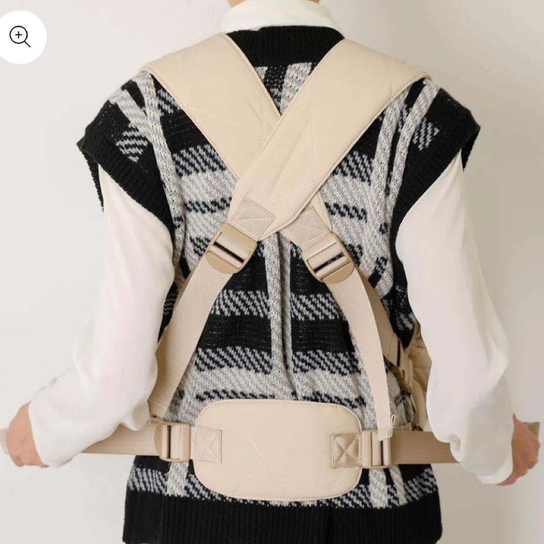 【新品】moncheri キルティングメッシュ付きフロントバッグ★S★チャコール