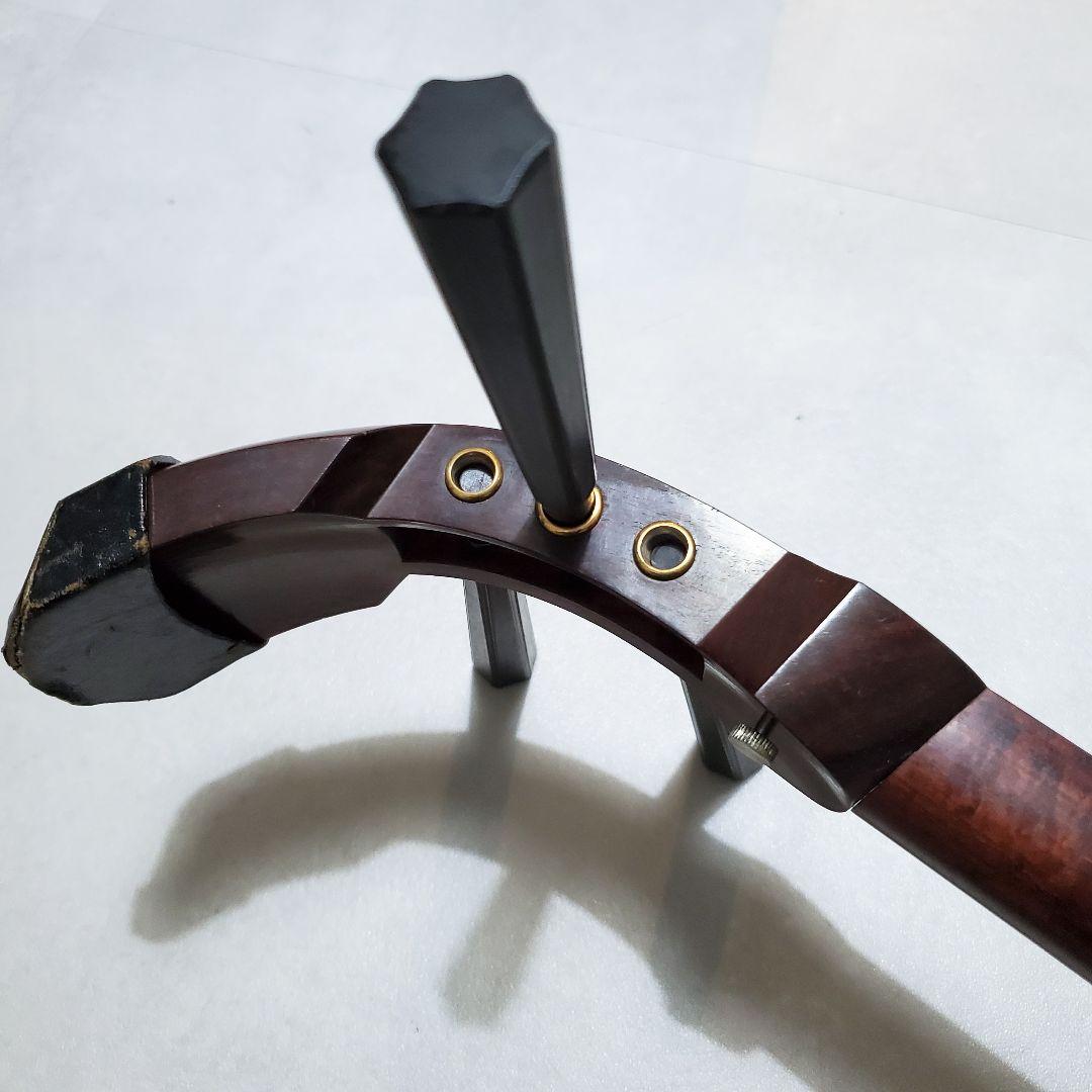 希少✨️美品/三味線　紅木トチ　中棹　東さわり　1本溝　破れあり　ハードケース